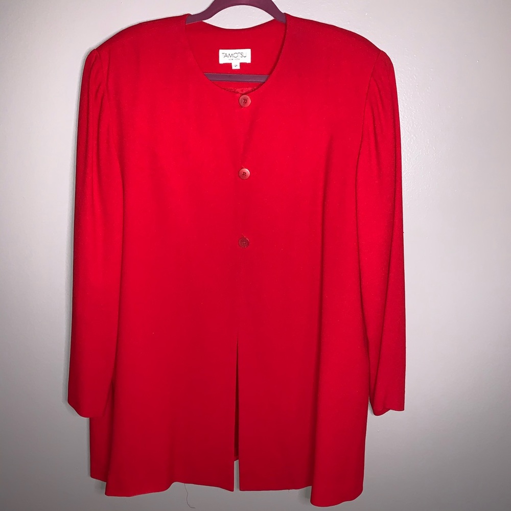 Tamotsu red blazer